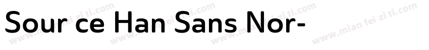 Sour ce Han Sans Nor字体转换